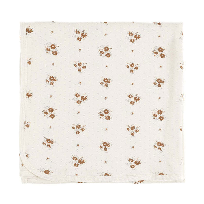 Quincy Mae Autumn Flora Pointelle Baby Blanket