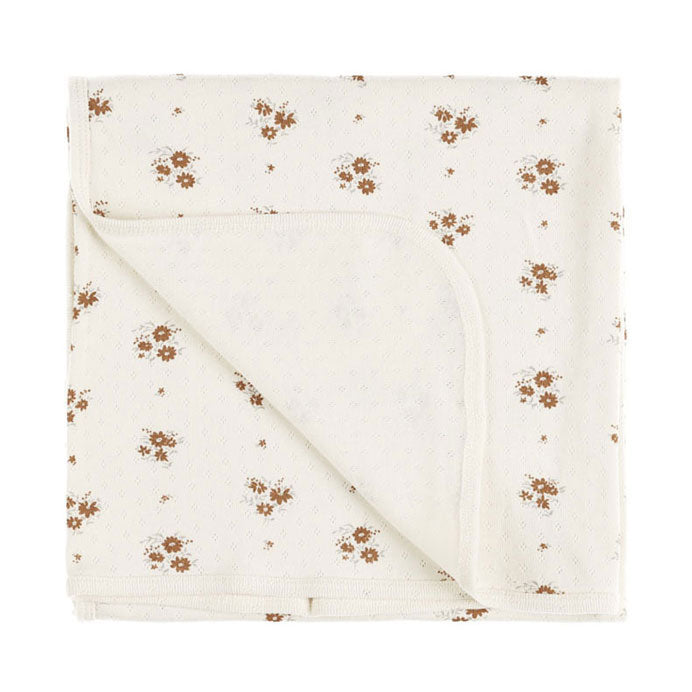 Quincy Mae Autumn Flora Pointelle Baby Blanket