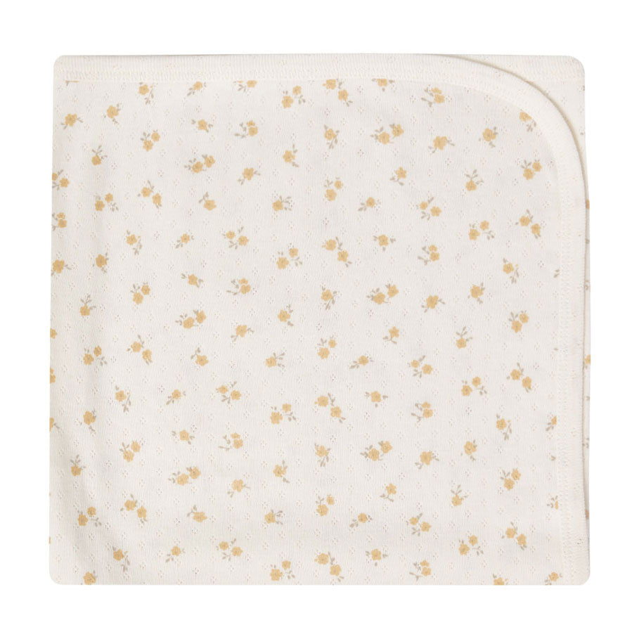 Quincy Mae Ditsy Melon Pointelle Baby Blanket