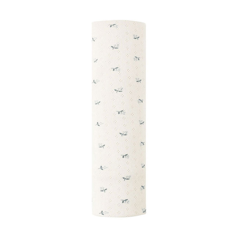 Quincy Mae Blue Ditsy Pointelle Baby Blanket