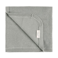 Quincy Mae Dusty Blue Knit Baby Blanket