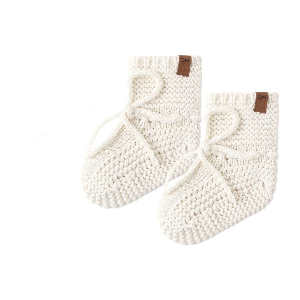 Quincy Mae Natural Knit Booties