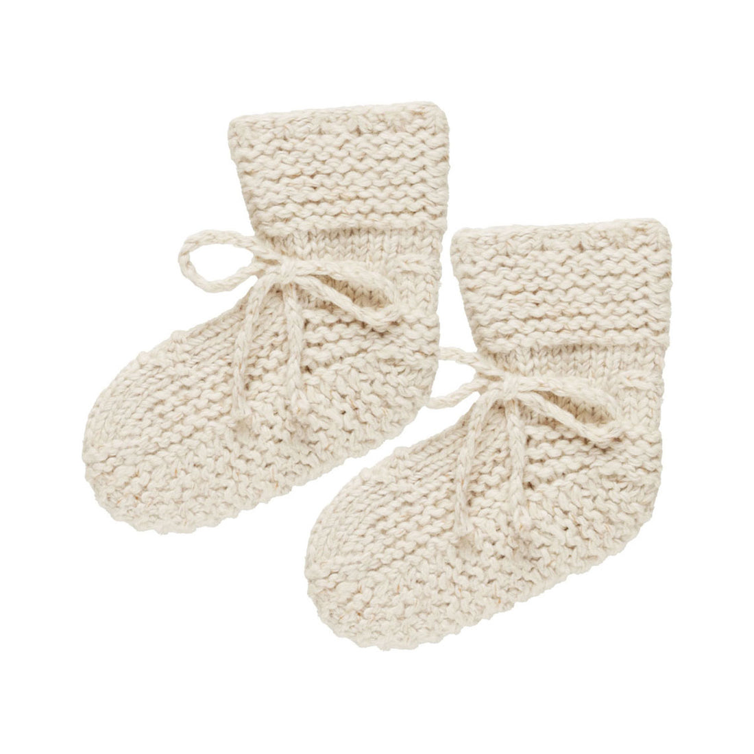 Quincy Mae Speckled Natural Knit Booties