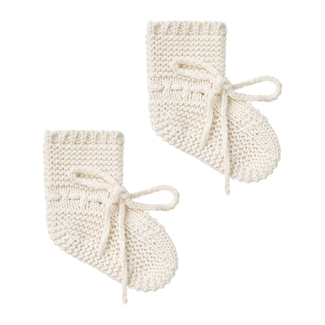 Quincy Mae Natural Knit Booties