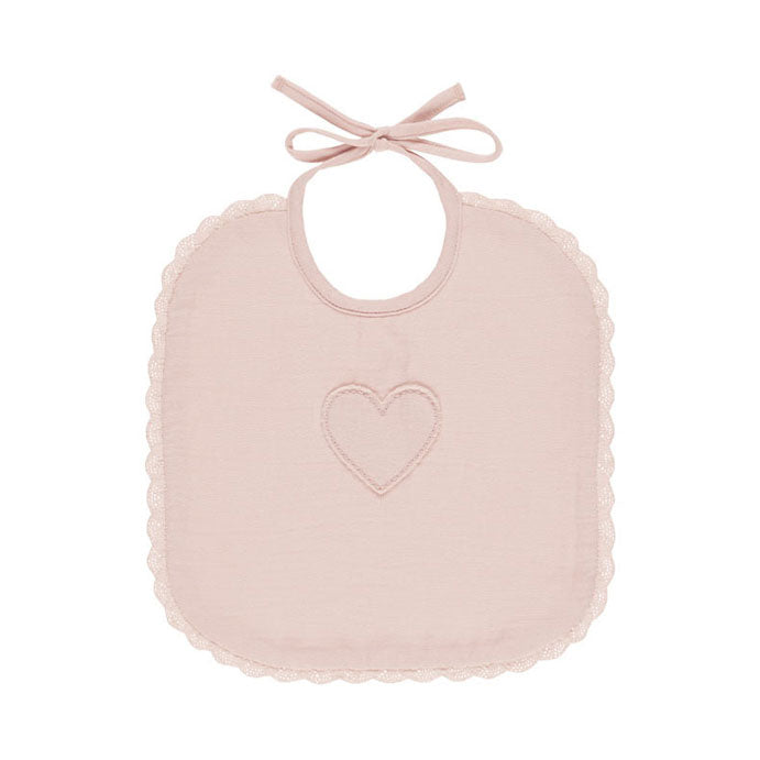 Quincy Mae Bubble Gum Woven Tie Bib
