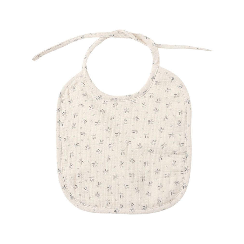 Quincy Mae Bluebell Woven Tie Bib
