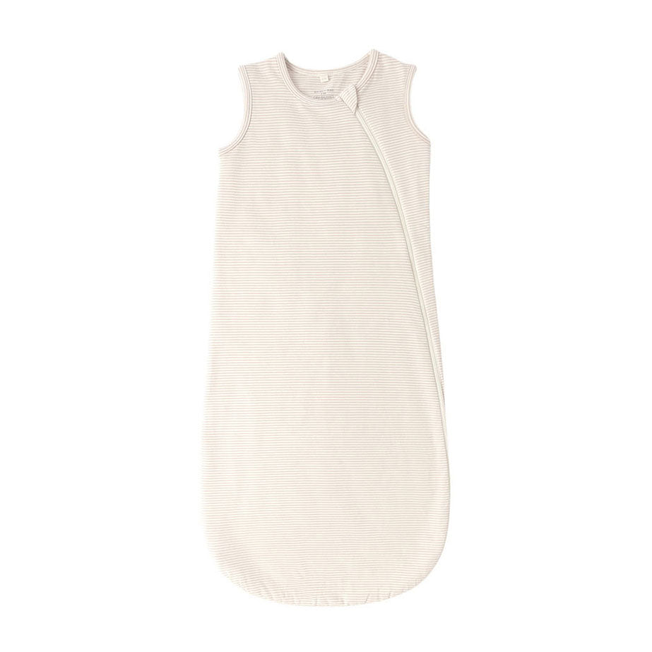 Quincy Mae Oat Micro Stripe Jersey Sleep Bag
