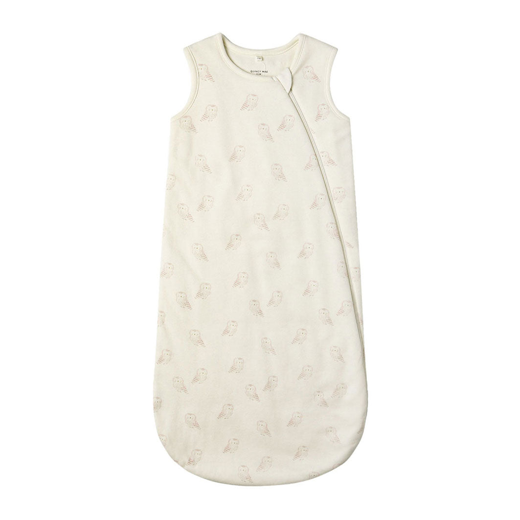 Quincy Mae Ivory Snow Owls Jersey Sleep Bag