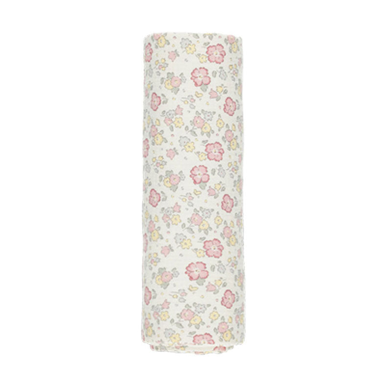 Quincy Mae Ivory Bloom Bamboo Swaddle