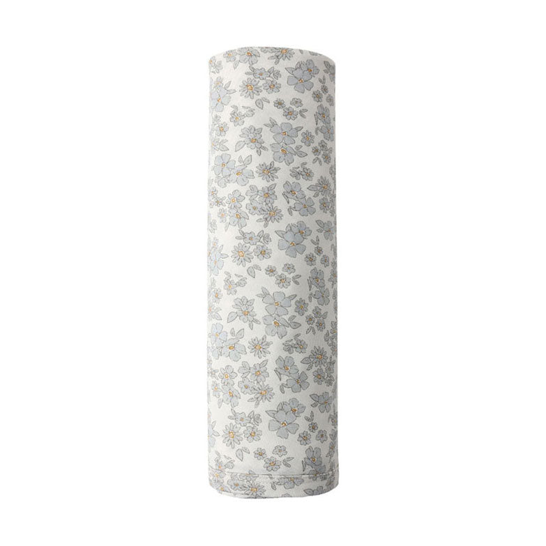 Quincy Mae Blue Floral Bamboo Swaddle