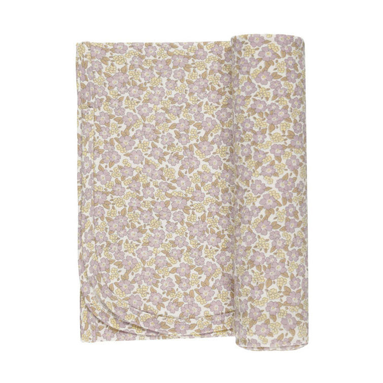 Quincy Mae Purple Floral Bamboo Swaddle
