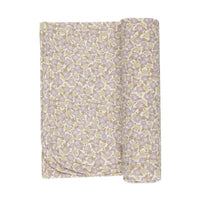 Quincy Mae Purple Floral Bamboo Swaddle