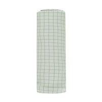Quincy Mae Sage Grid Bamboo Swaddle