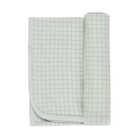 Quincy Mae Sage Grid Bamboo Swaddle