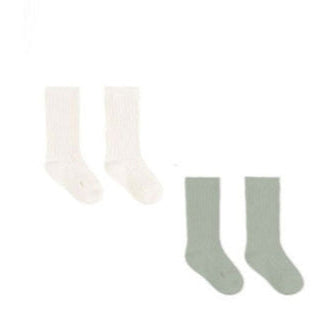 Quincy Mae Natural, Sage Socks Set