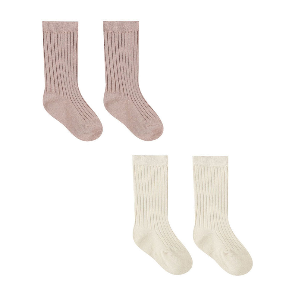 Quincy Mae Natural, Mauve Socks Set