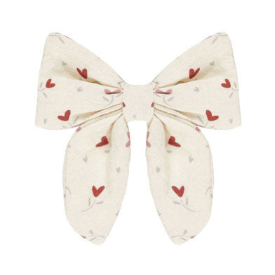 Quincy Mae Natural Heart Ditsy Bow