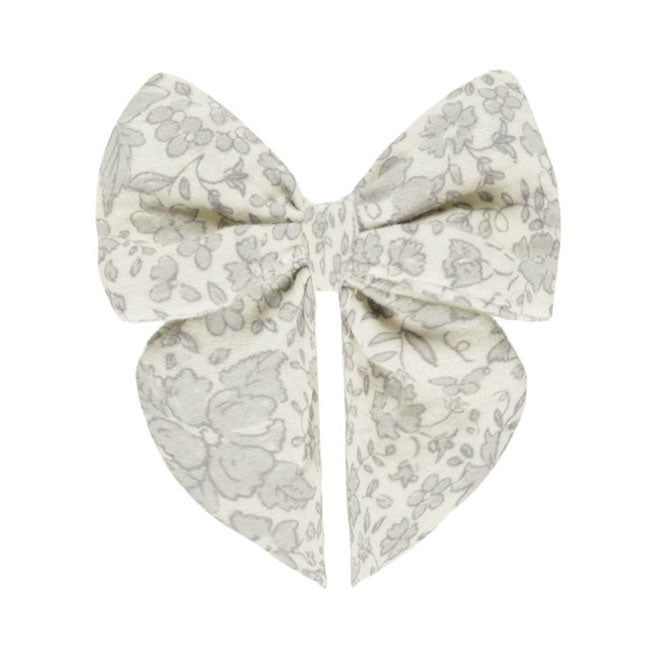 Quincy Mae Ivory Blue Blossom Bow