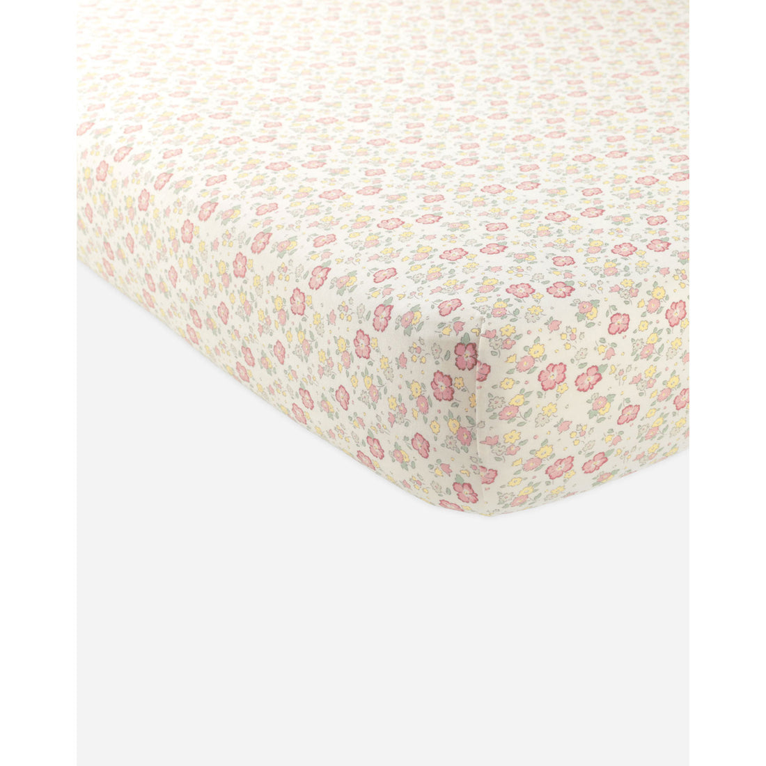 Quincy Mae Ivory Bloom Bamboo Crib Sheet