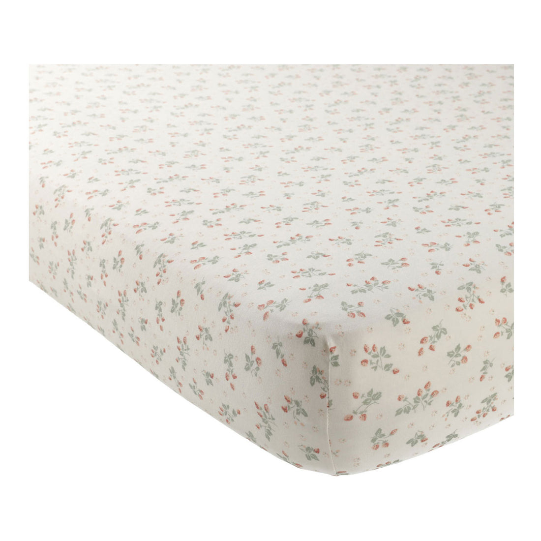 Quincy Mae Strawberries Bamboo Crib Sheet