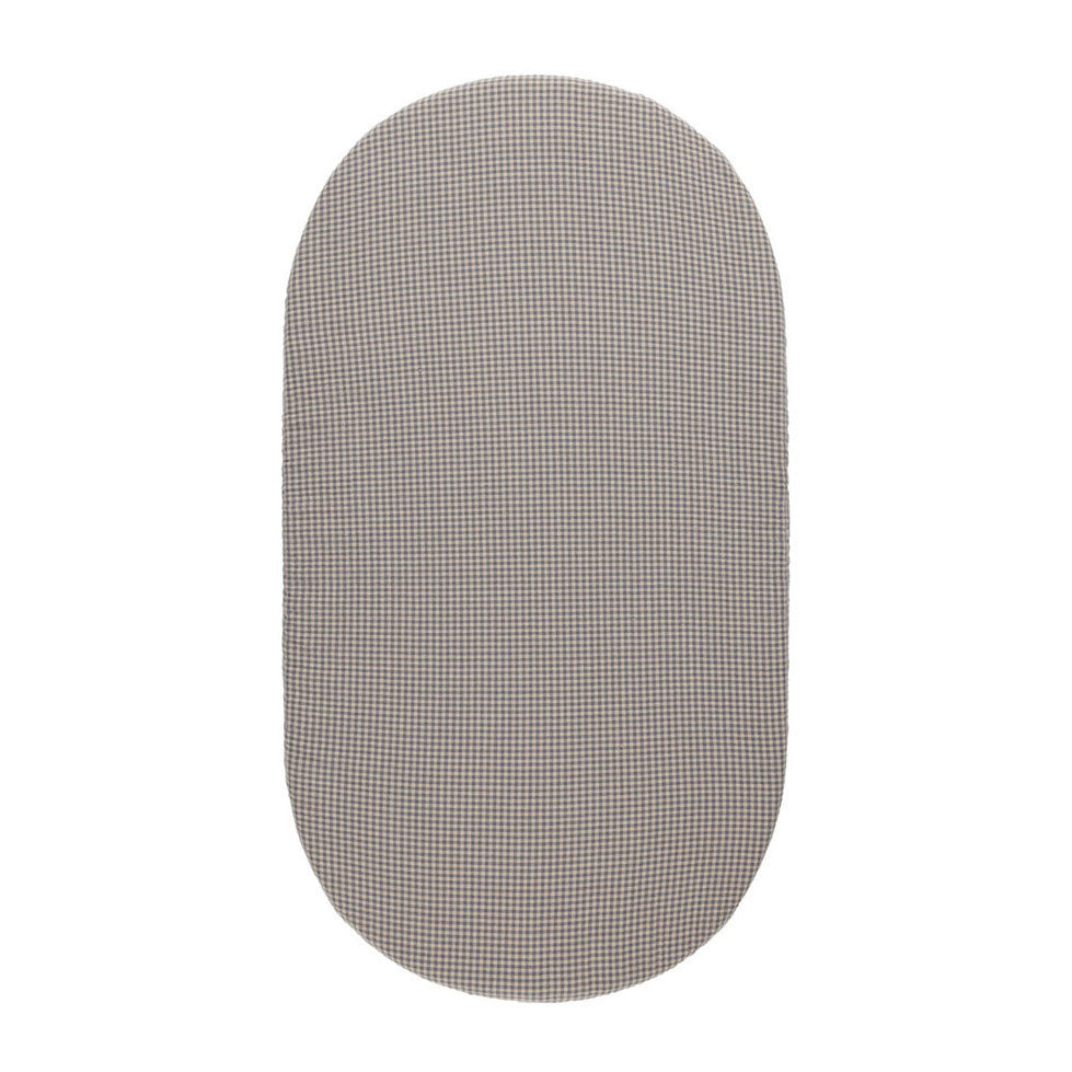 Quincy Mae Indigo Gingham Bassinet Crib Sheet