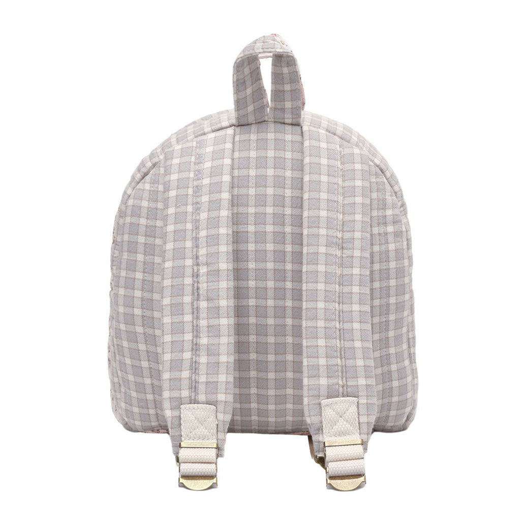 Quincy Mae Blue Gingham Mini Backpack