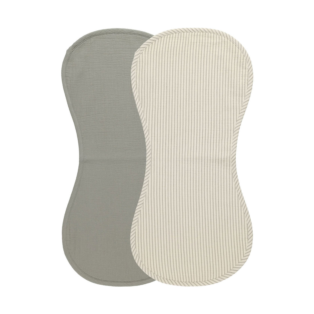 Quincy Mae Basil, Basil Stripe Burp Cloth 2 Pack