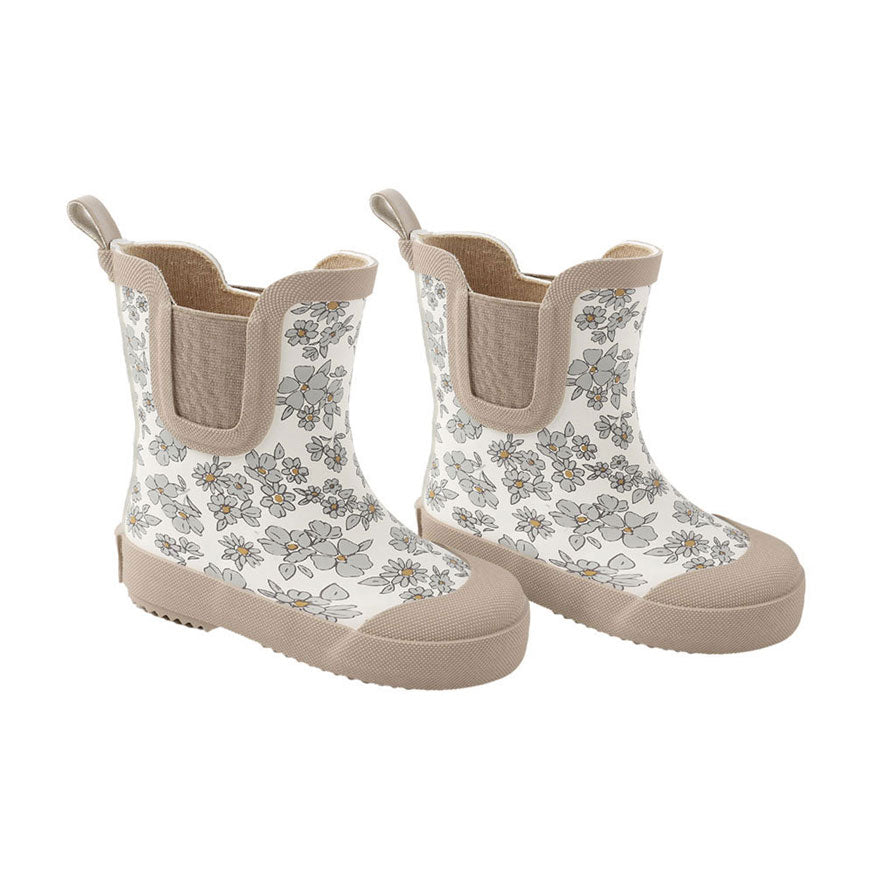 Quincy Mae Blue Floral Rain Boots