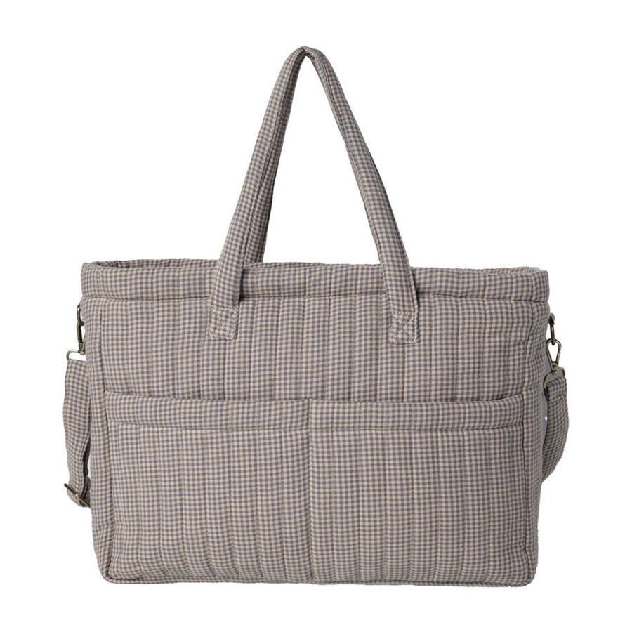 Quincy Mae Indigo Gingham Diaper Bag – Ladida