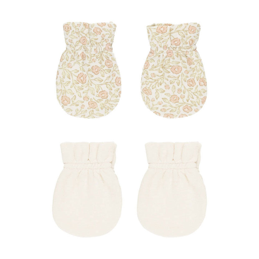 Quincy Mae Primrose, Natural No Scratch Mittens, Set Of 2