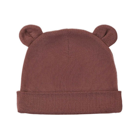 Quincy Mae Black Cherry Baby Bear Beanie