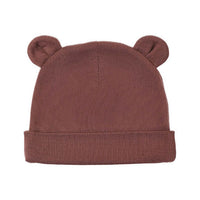 Quincy Mae Black Cherry Baby Bear Beanie