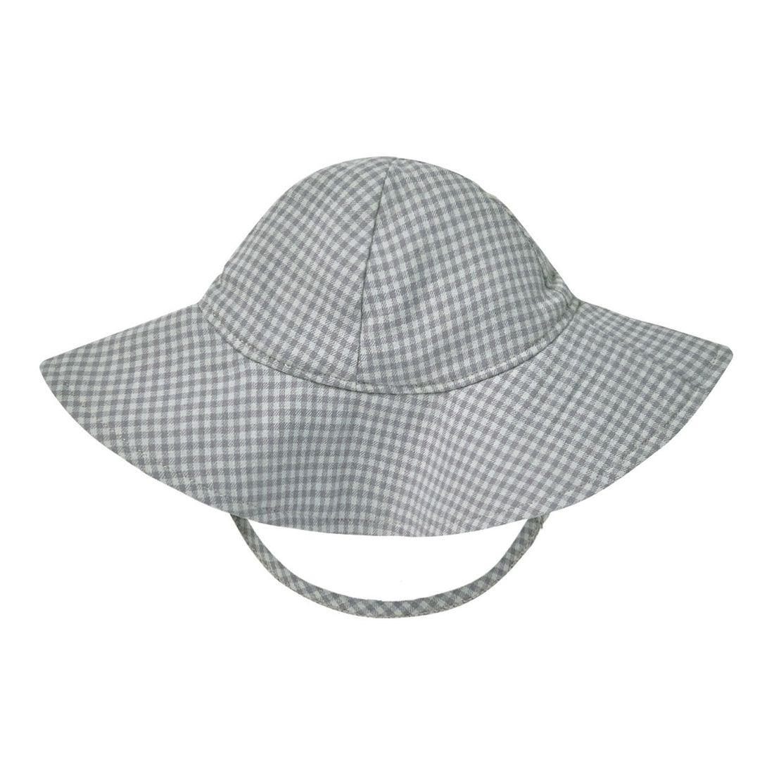 Quincy Mae Blue Gingham Woven Sun Hat