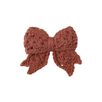 Quincy Mae Cranberry Crochet Bow