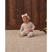 Quincy Mae Red Bows Hidden Snap Footie