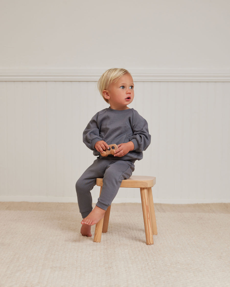Quincy Mae Navy Pocket Sweatshirt