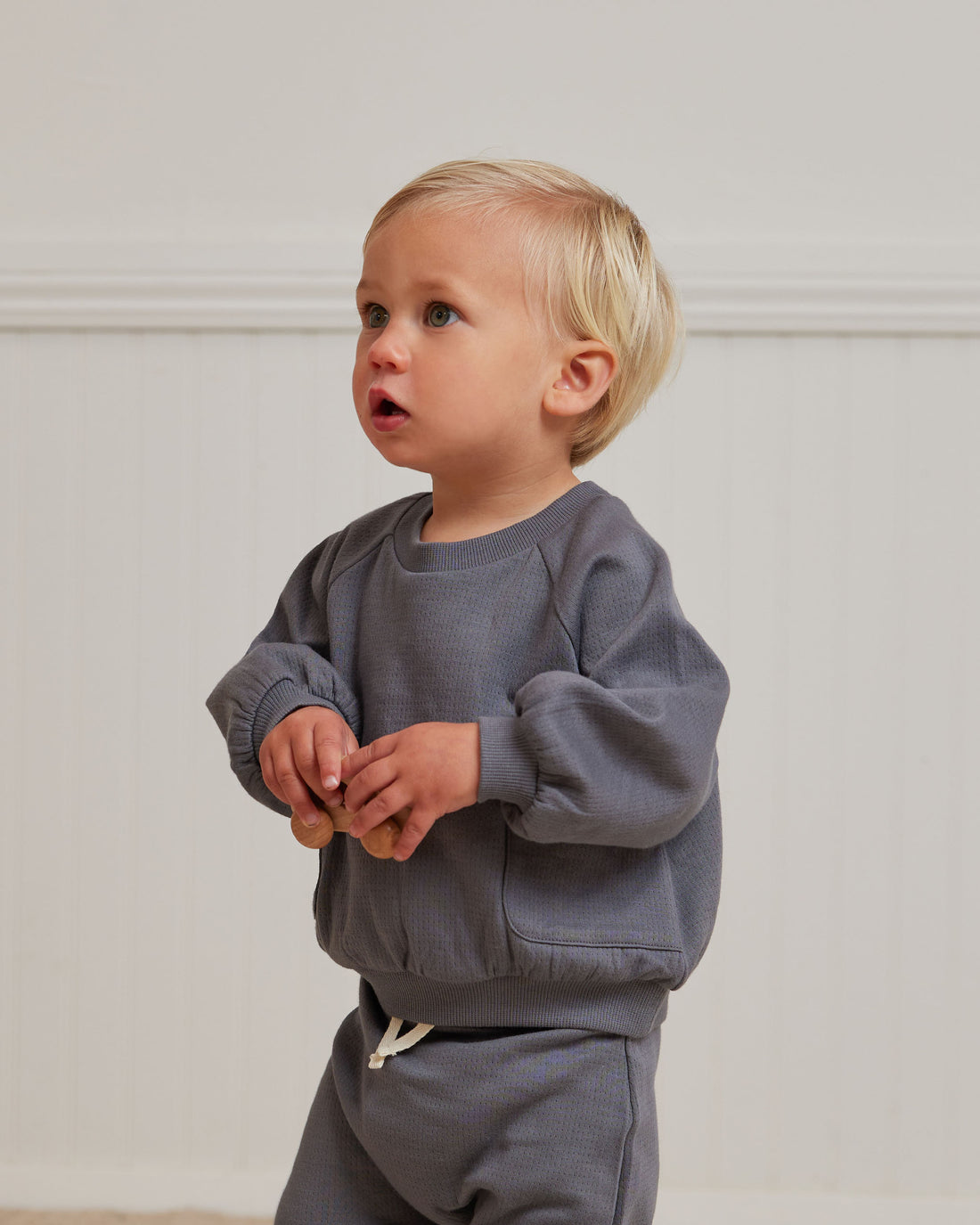 Quincy Mae Navy Pocket Sweatshirt