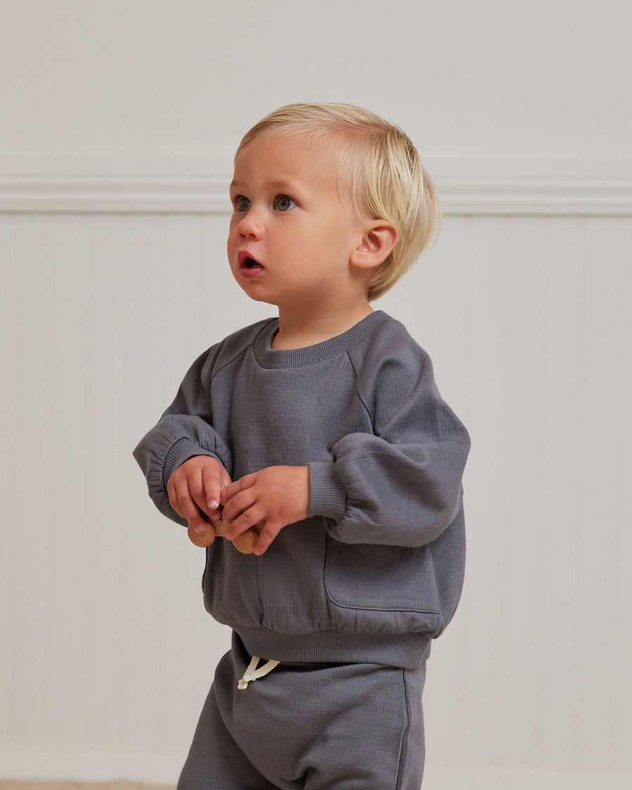 Quincy Mae Navy Pocket Sweatshirt