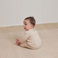 Quincy Mae Natural Speckled Knit Pant