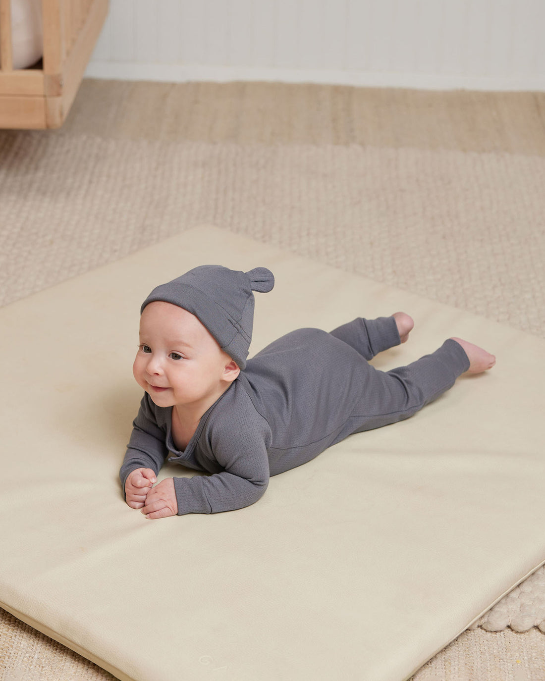 Quincy Mae Navy Pointelle Long John