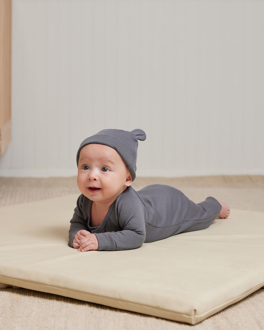 Quincy Mae Navy Pointelle Long John