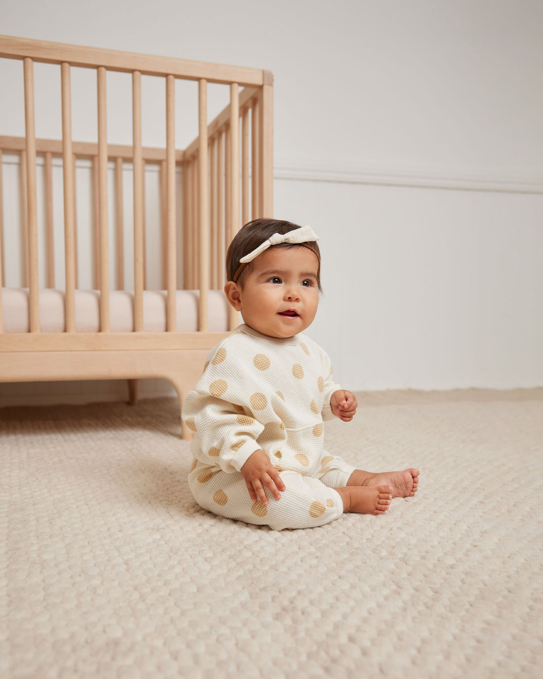 Quincy Mae Butter Dots Waffle Sweater + Pant Set