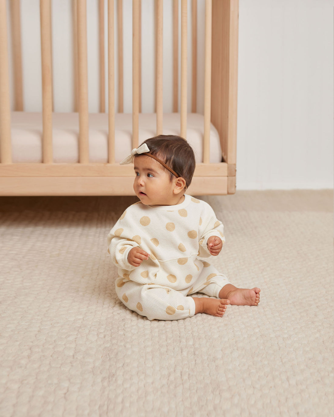 Quincy Mae Butter Dots Waffle Sweater + Pant Set