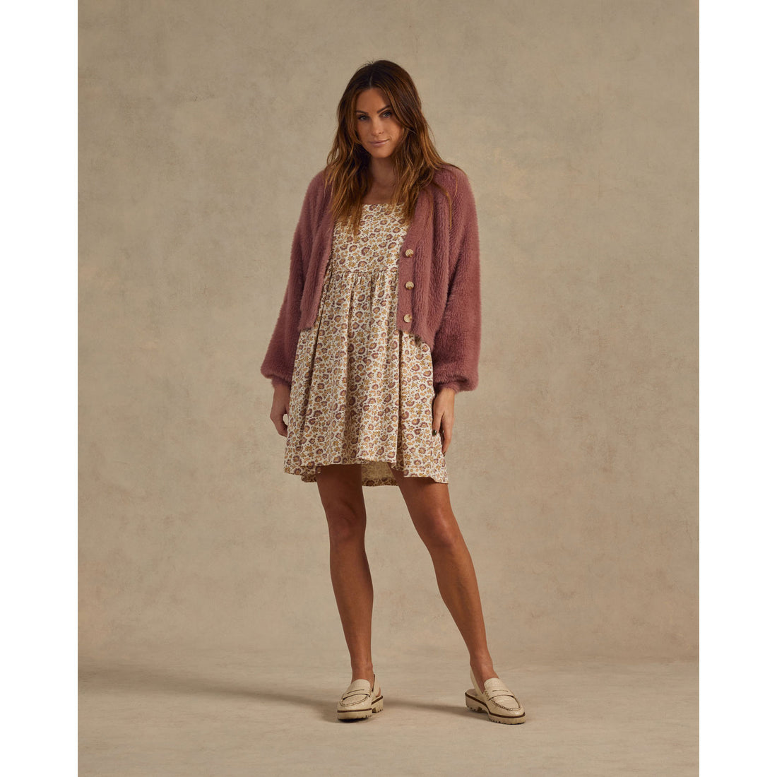 Rylee and Cru Raspberry Boxy Crop Womens Cardigan