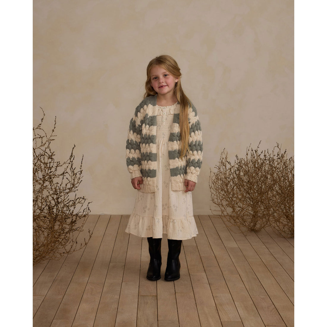 Rylee and Cru Laurel Stripe Bubble Knit Cardigan