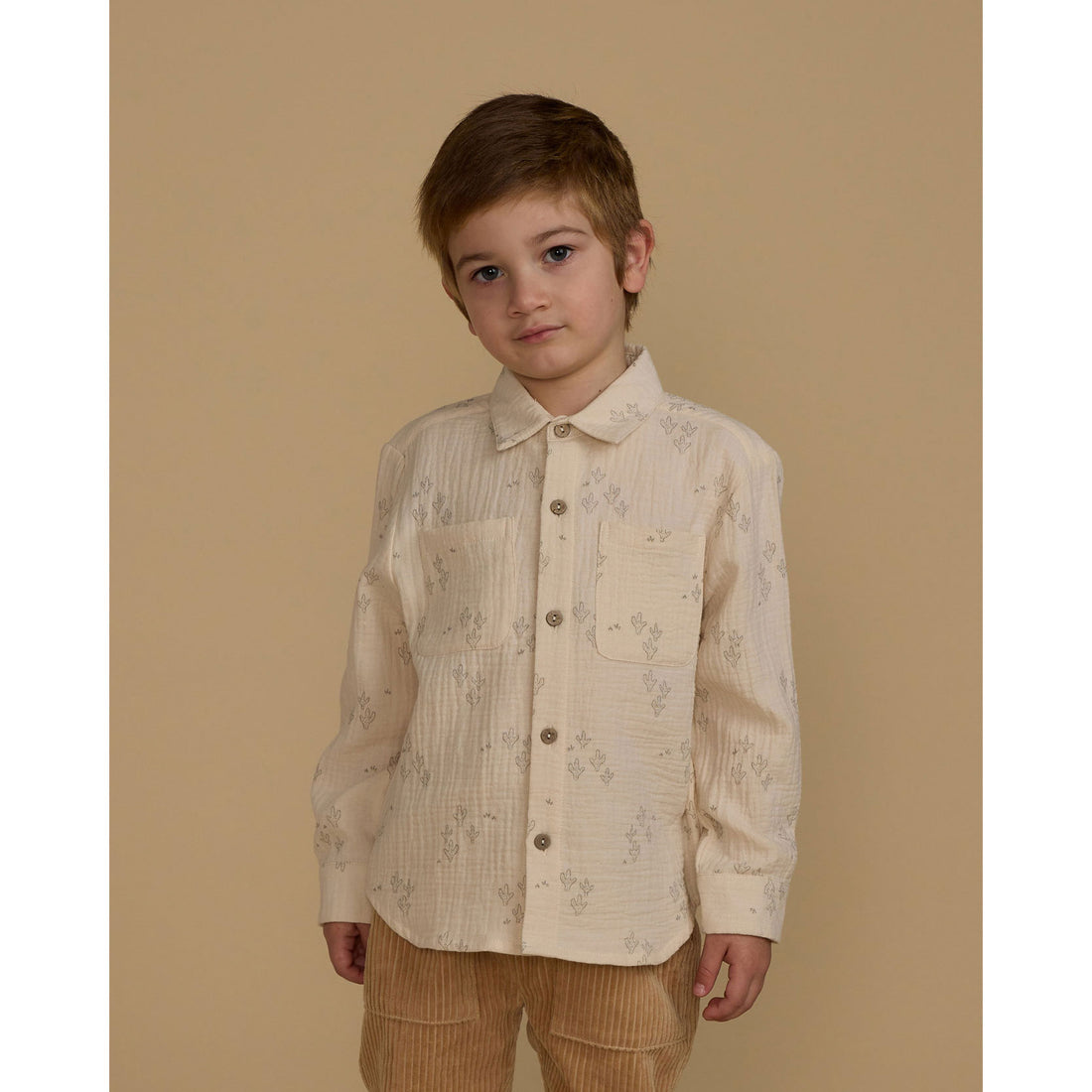 Rylee and Cru Saguaro Collared Long Sleeve Shirt