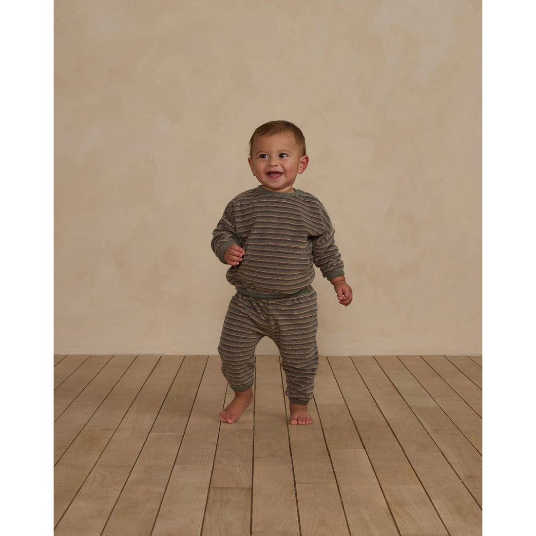 Rylee and Cru Retro Stripe Relaxed Baby Set