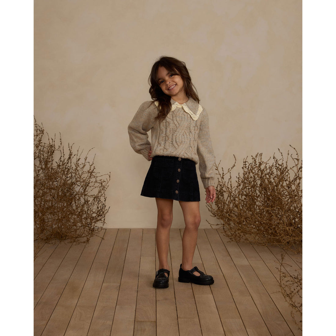 Rylee and Cru Heathered Sand Alice  Sweater