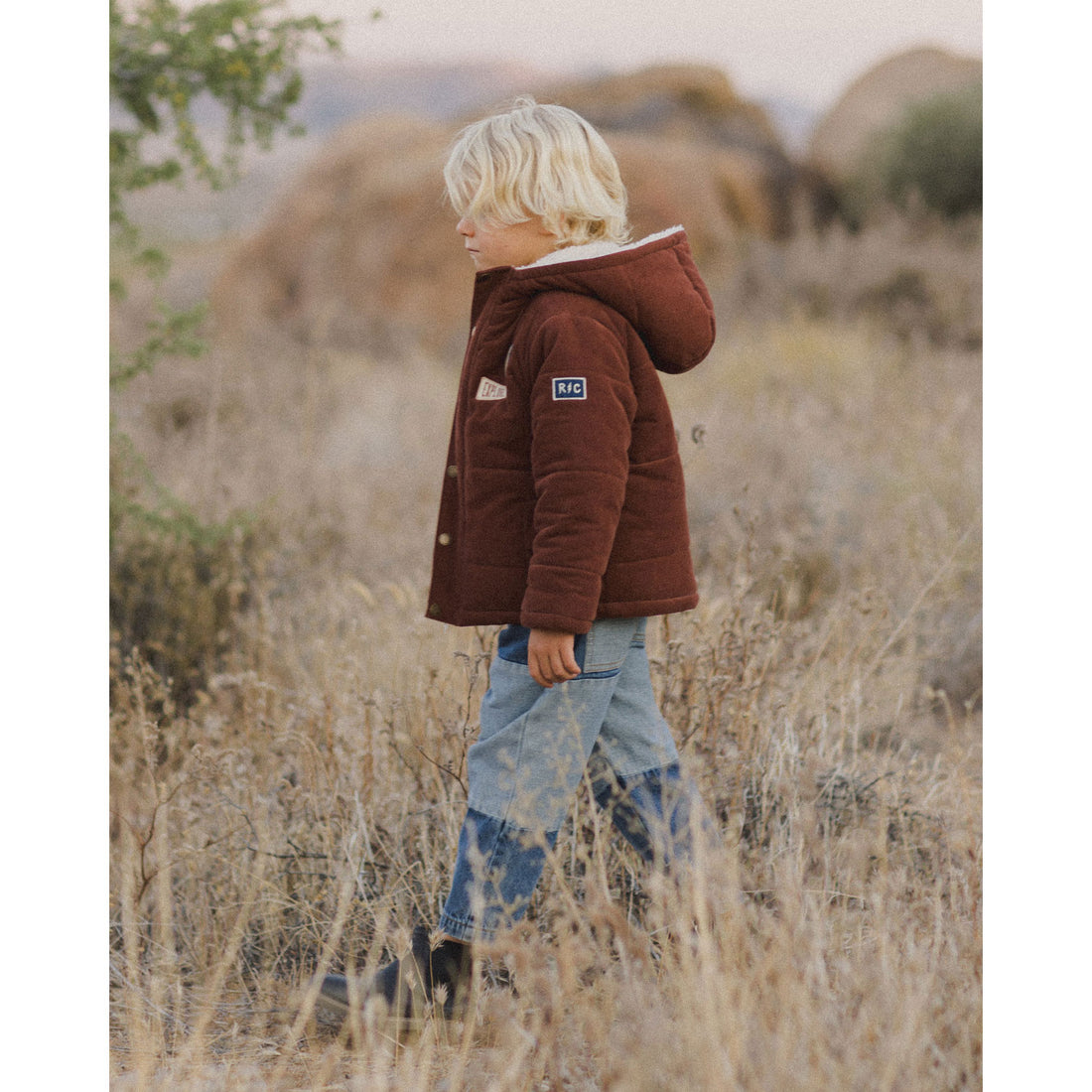 Rylee and Cru Brick Cord Puffer Jacket