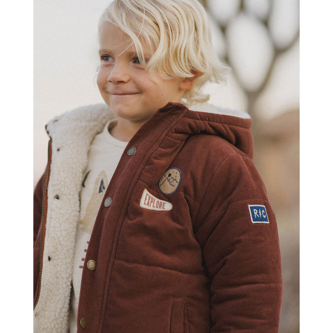 Rylee and Cru Brick Cord Puffer Jacket